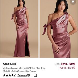 Azazie One Shoulder Dress in Mauve